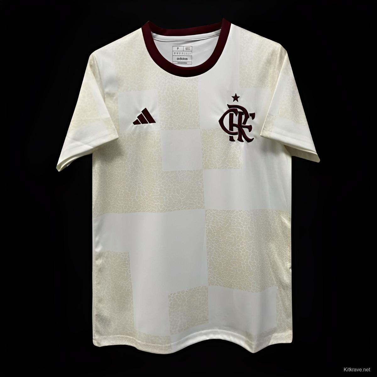 24/25 Flamengo Pre-Match White Training Jersey