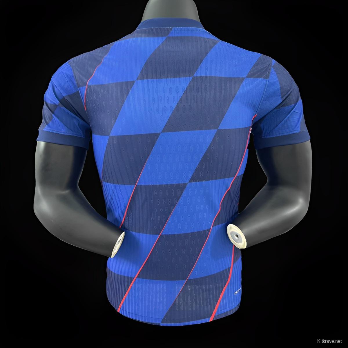 Player Version 2024 Croatia Away Blue Jersey