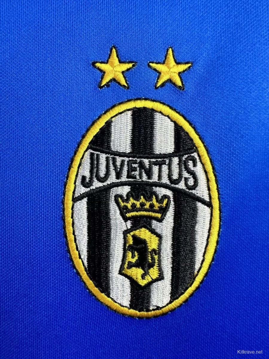 Retro 99/00 Juventus Away Long Sleeve Blue Jersey