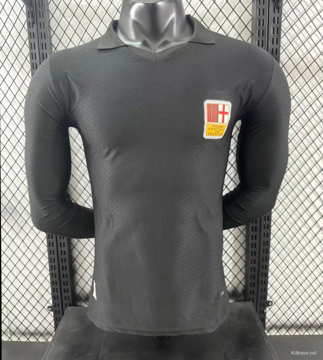 Player Version 24/25 AC Milan 125Th Anniversary Black Long Sleeve Jersey