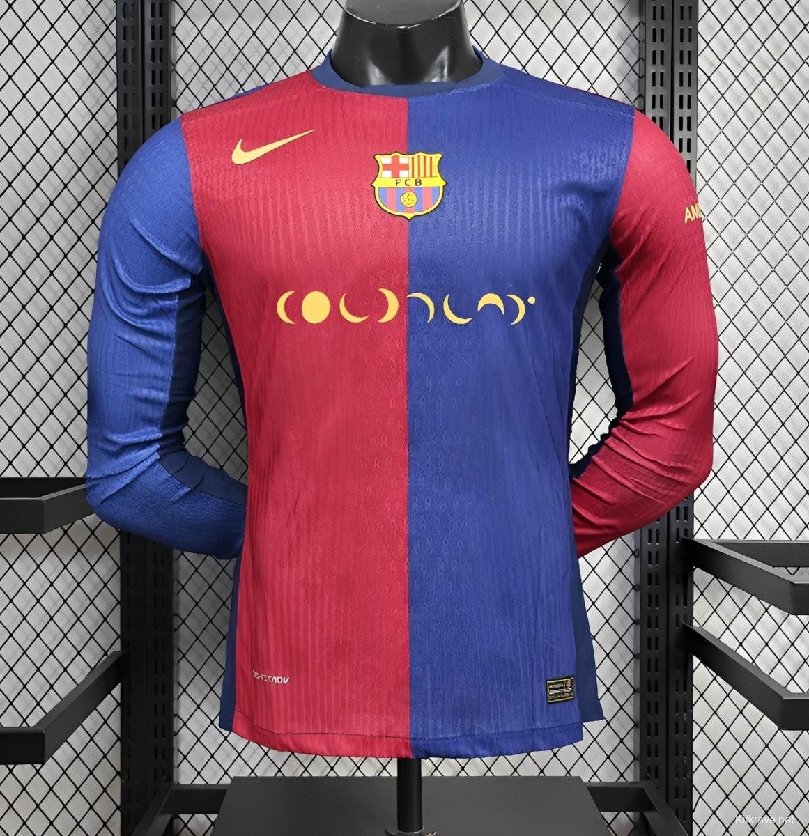 24/25 Player Version Barcelona x Coldplay Home Long Sleeve Jersey