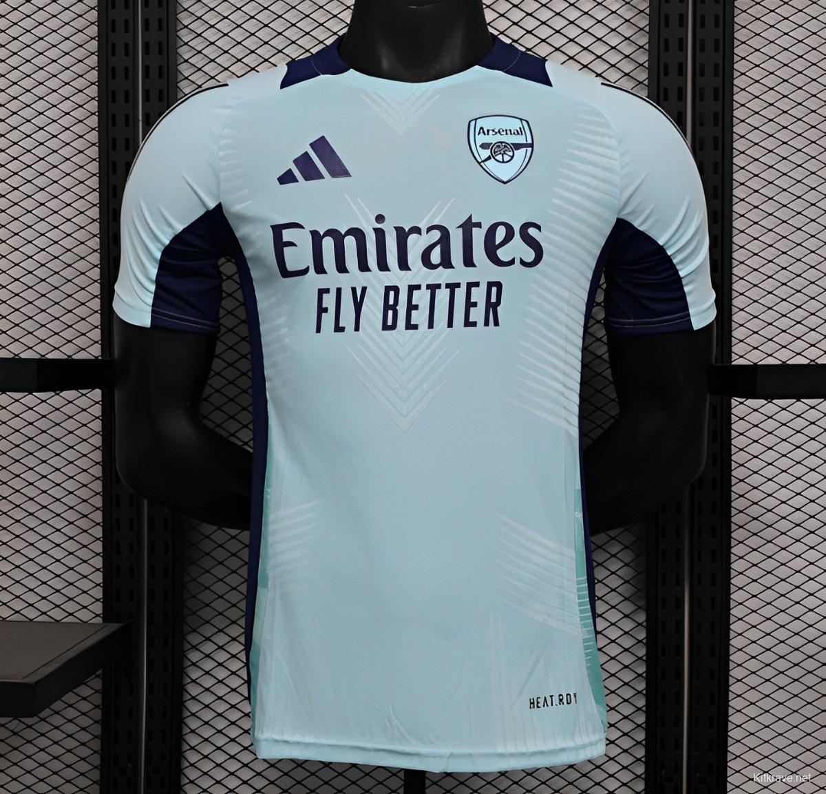 24/25 Player Version Arsenal Pre Match Light Blue Training Jersey