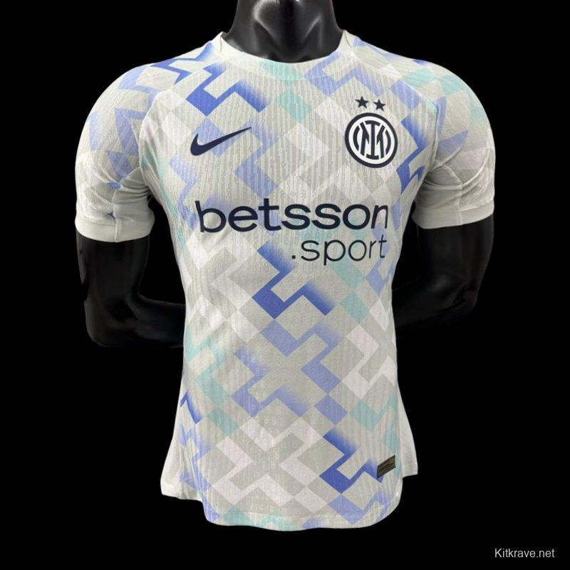 Player Version 25/26 Inter Milan Away White Jersey With Sponsor