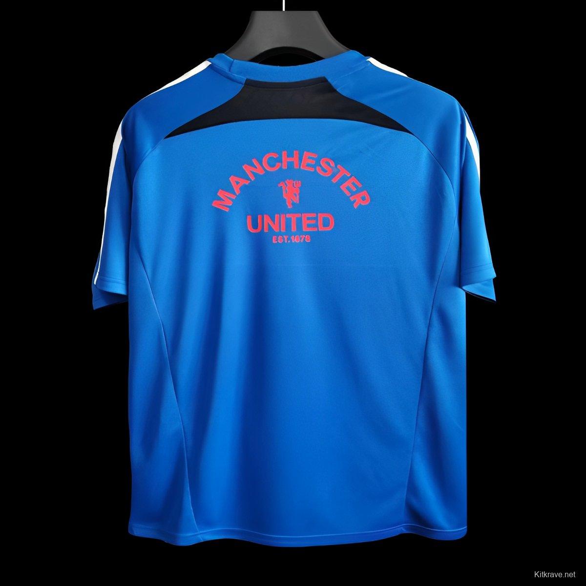25/26 Manchester United Blue T-Shirt
