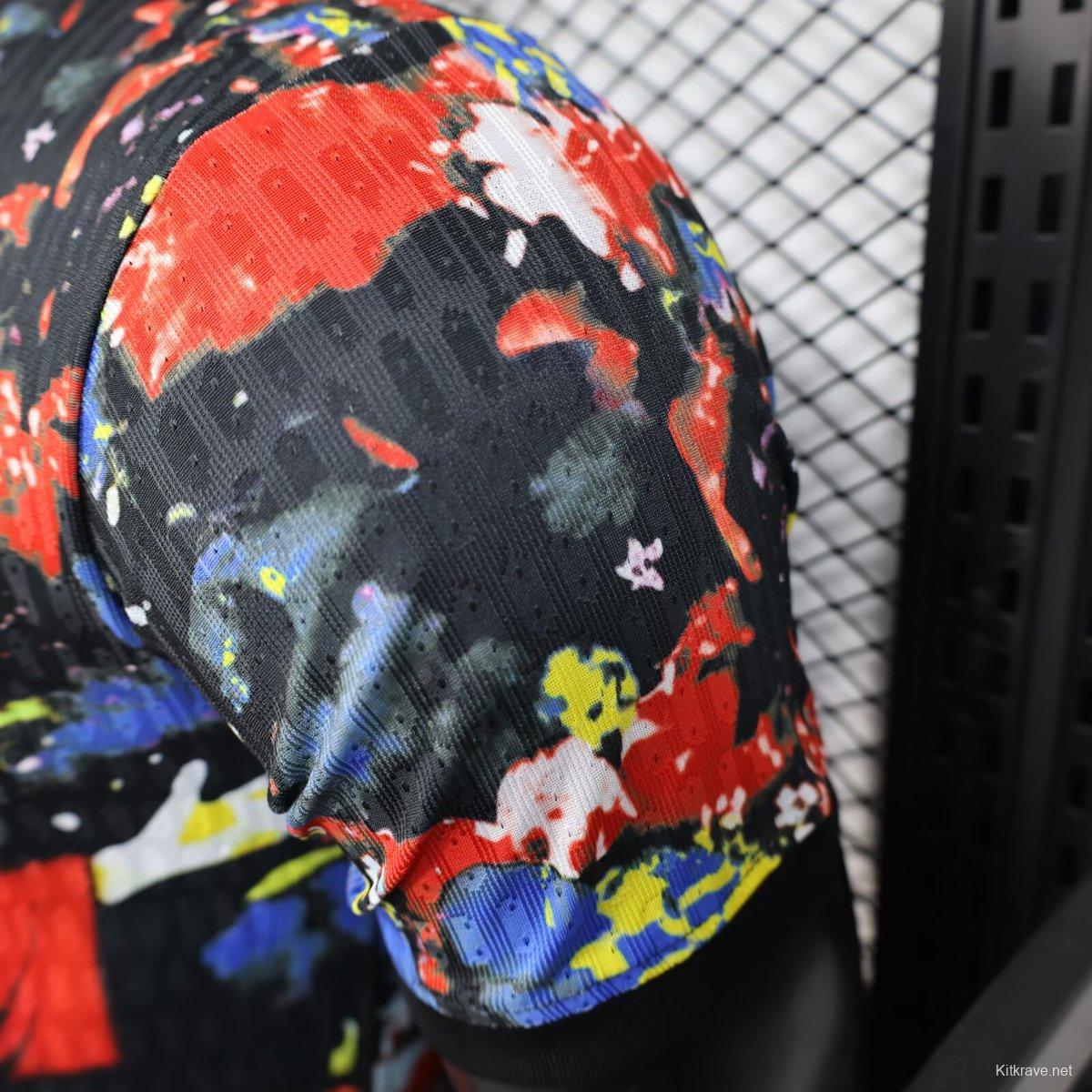 Player Version 2025 Brazil Black with Jesus Christ Artwork Jersey