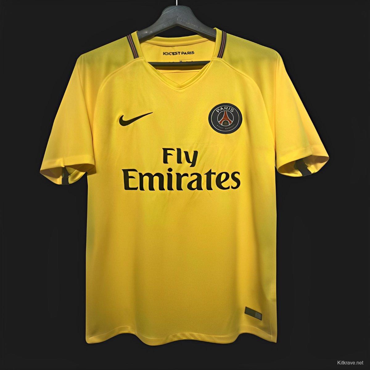 Retro 17/18 PSG Away Yellow Jersey
