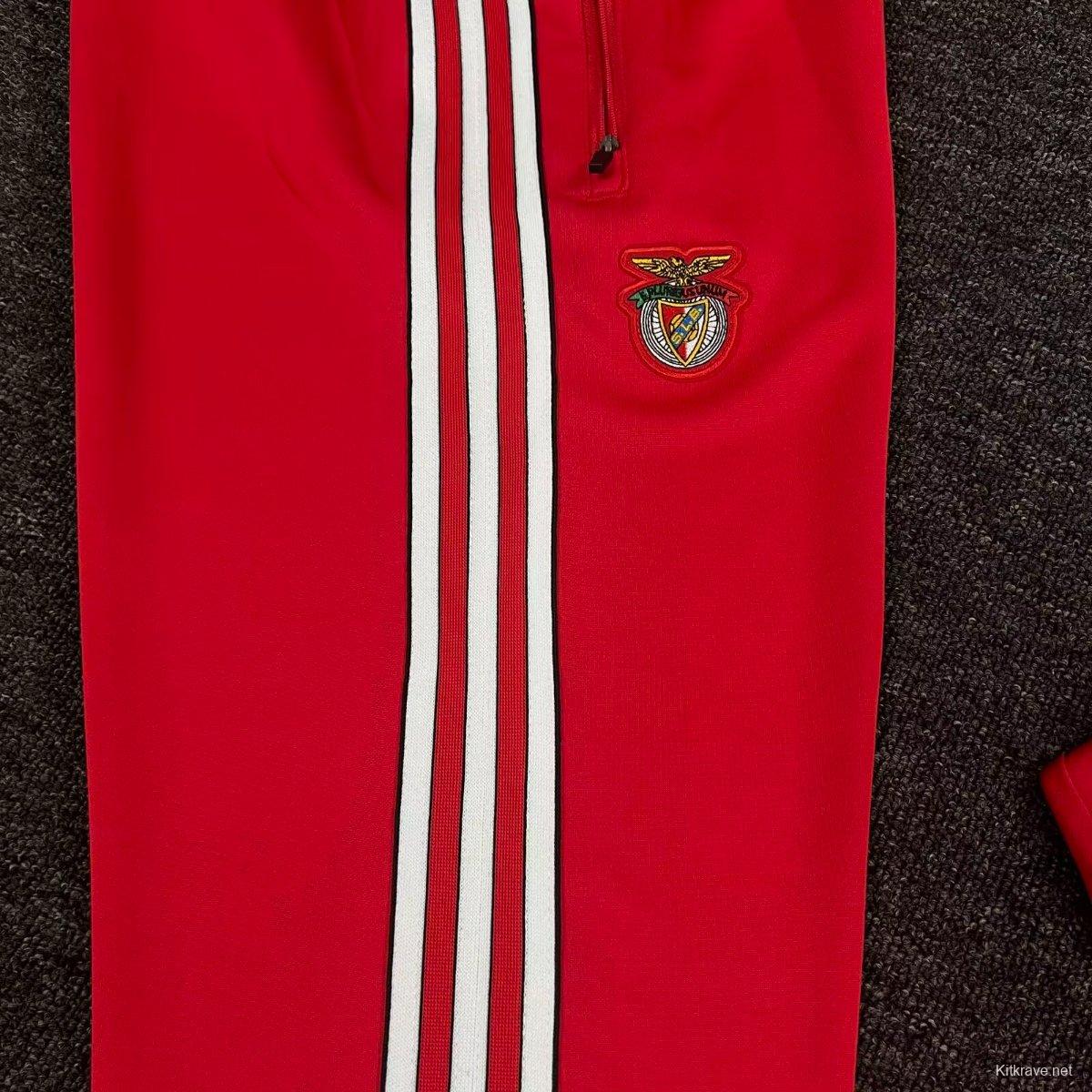 25/26 Benfica Red Full Zipper Tracksuit + Long Pants