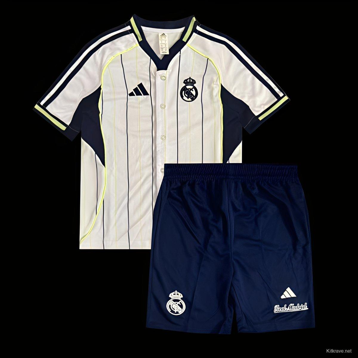 25/26 Kids Real Madrid US Pack Baseball Jersey