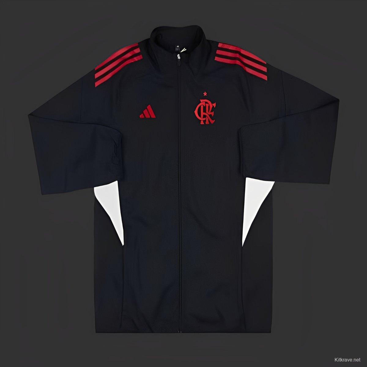 25/26 Flamengo BLACK Full Zipper Windbreaker