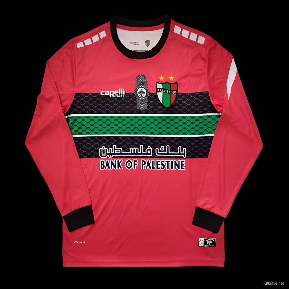 Retro 22/23 CD Palestino Long Sleeve RED Jersey