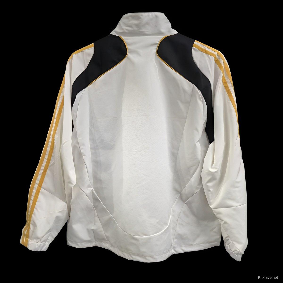 25/26 Germany White with Black Full Zipper Windbreaker