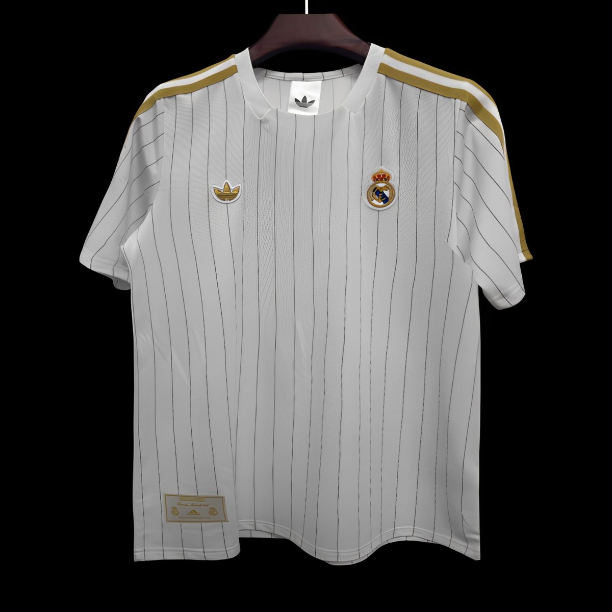 2026 Real Madrid Adidas Terrace Icons White Gold Jersey