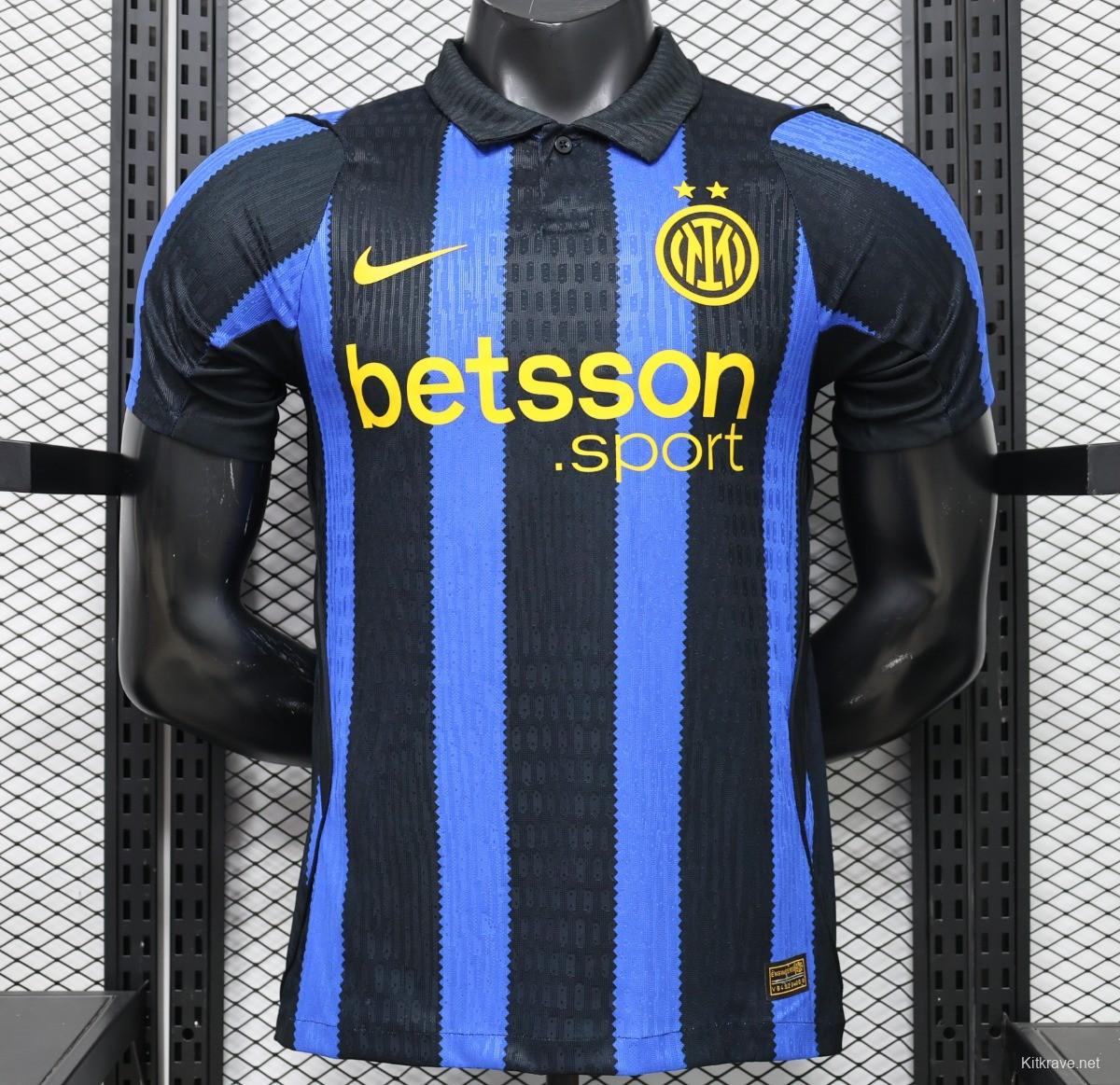 Player Version 26/27 Inter Milan Home Black & Blue  Stripe Jersey