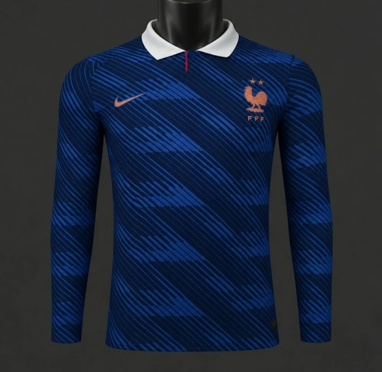 Player Version 2026 France Home Long Sleeve Jersey