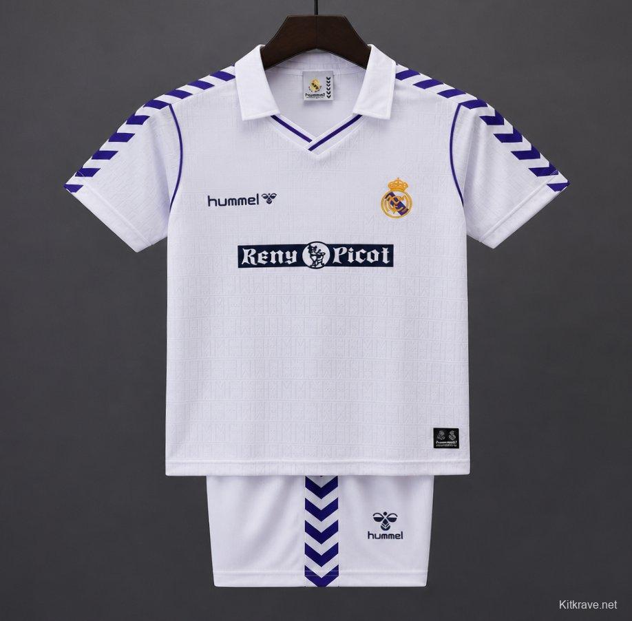 Retro 88/90 Real Madrid Home Jersey