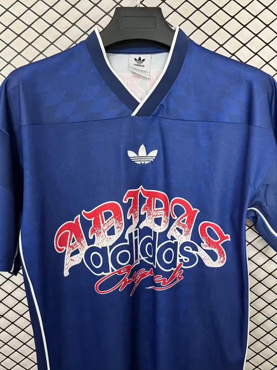 26/27 Adidas Originals Roses Mesh Blue Vintage Style Jersey