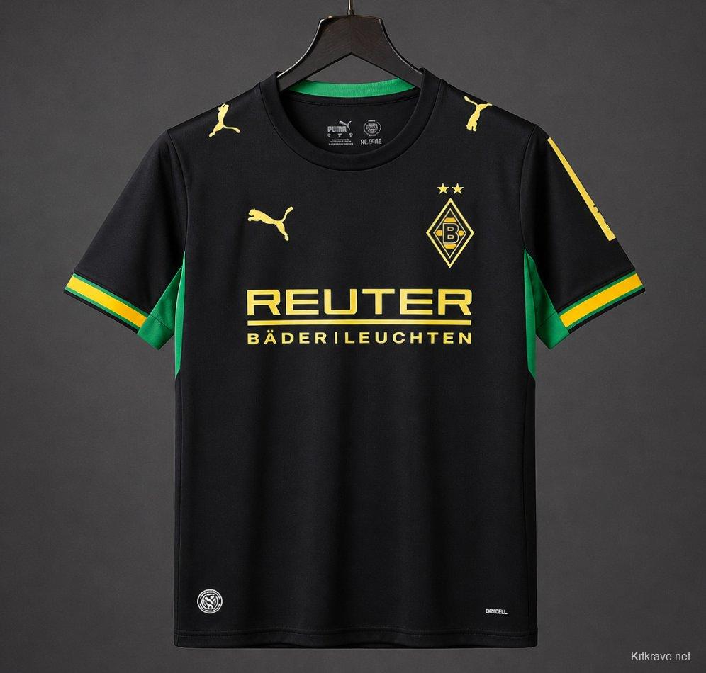 26/27 Borussia Mönchengladbach Black & Green Away Jersey