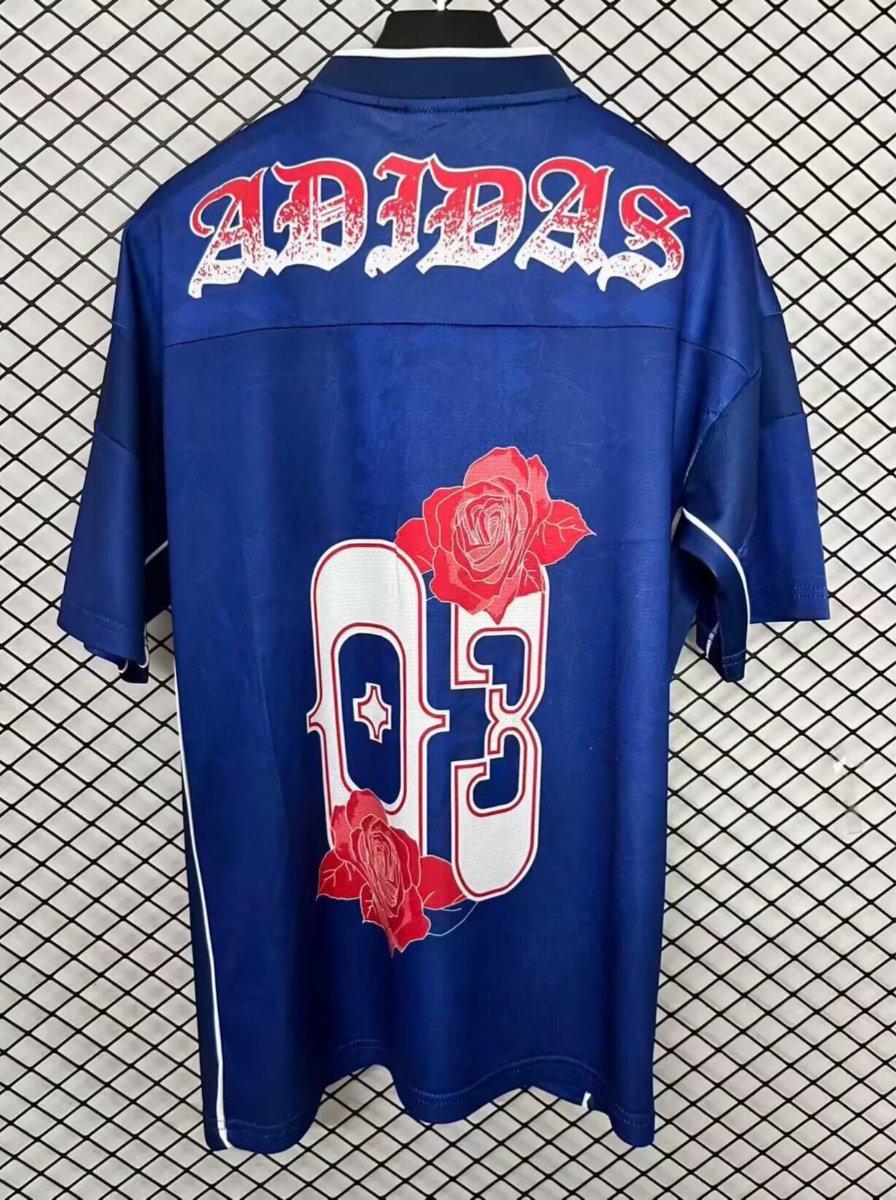 26/27 Adidas Originals Roses Mesh Blue Vintage Style Jersey