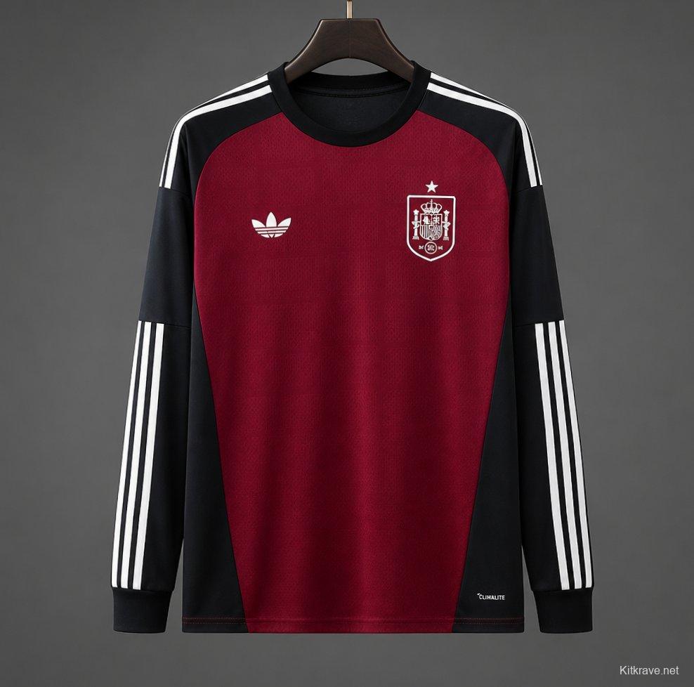 2026 Spain World Cup Goalkeeper Red Long Sleeve Jersey