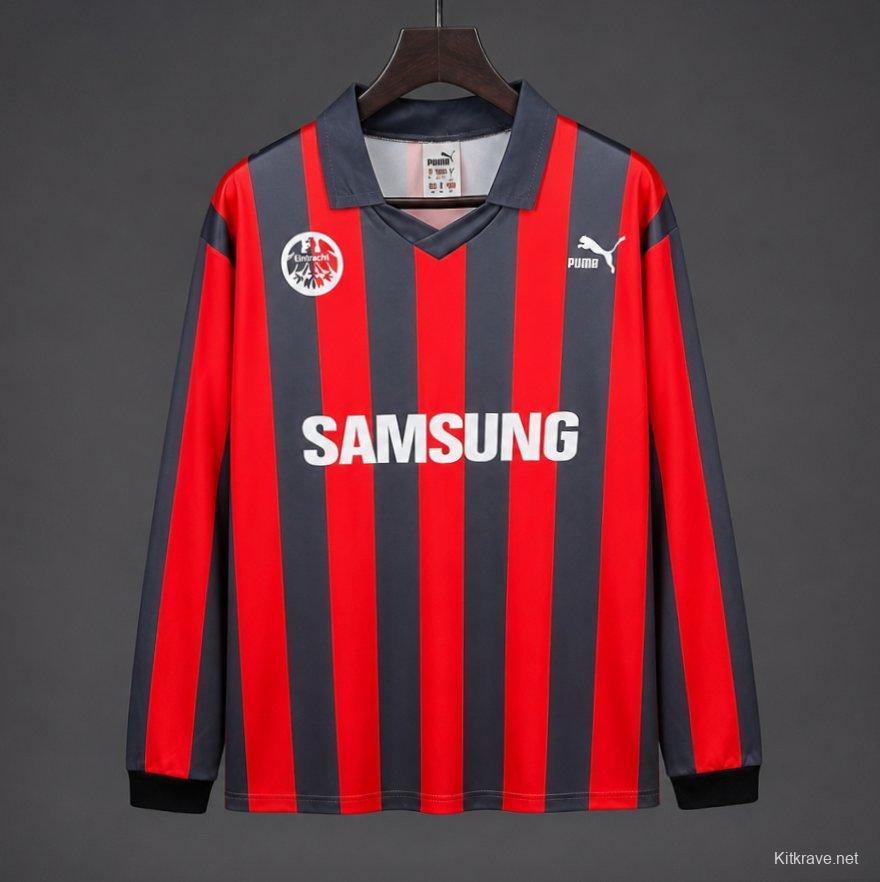 Retro 92/93 Eintracht Frankfurt Home Long Sleeve Jersey