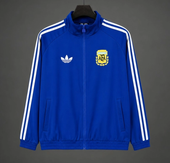 2026 Argentina BLue Full Zipper Windbreaker