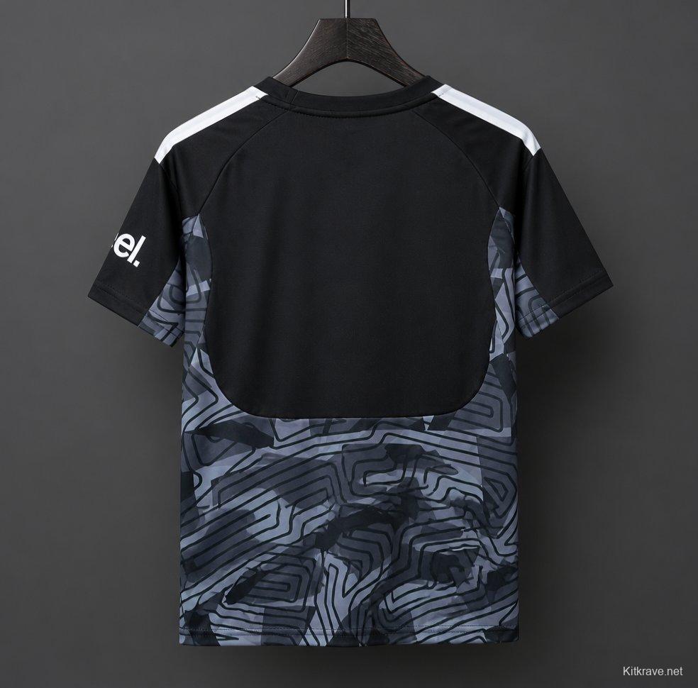 26/27 Arsenal Black with Dark Grey Geometric Contour Pattern Goalkeeper Jersey Set