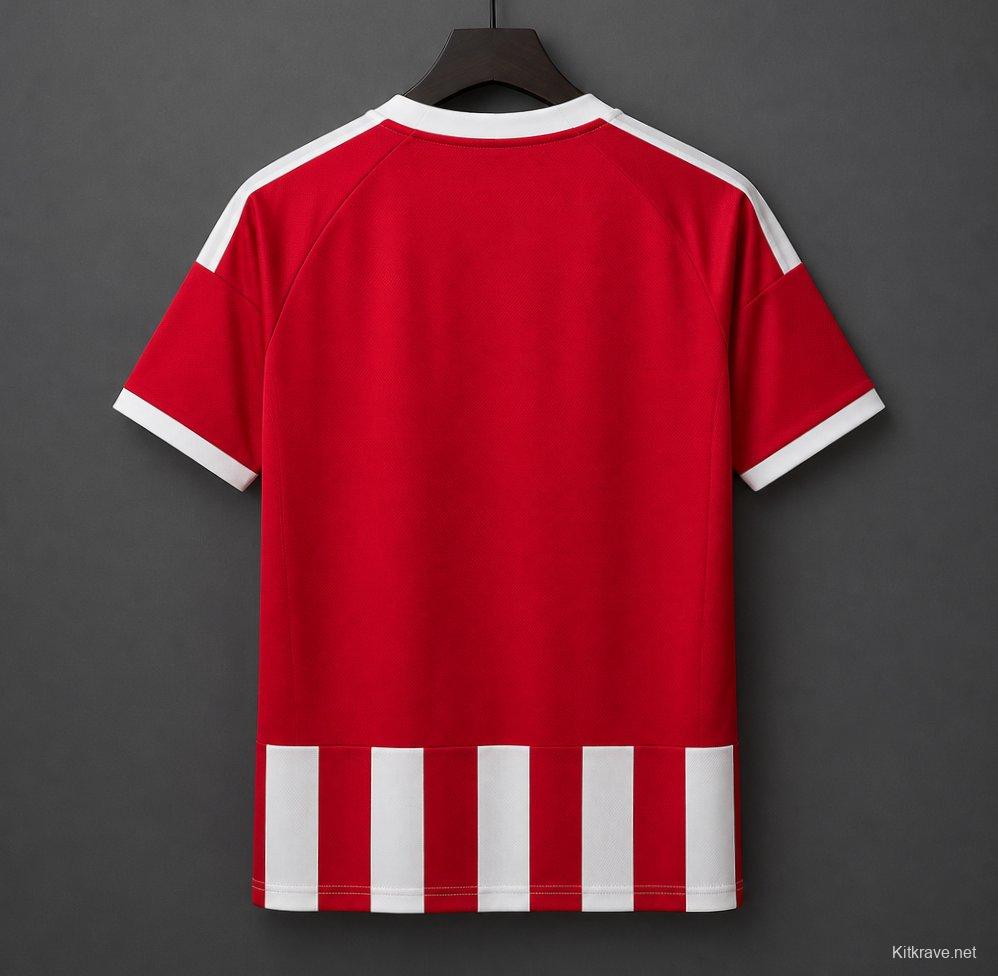 26/27 Olympiacos Red and White Stripe Home Jersey