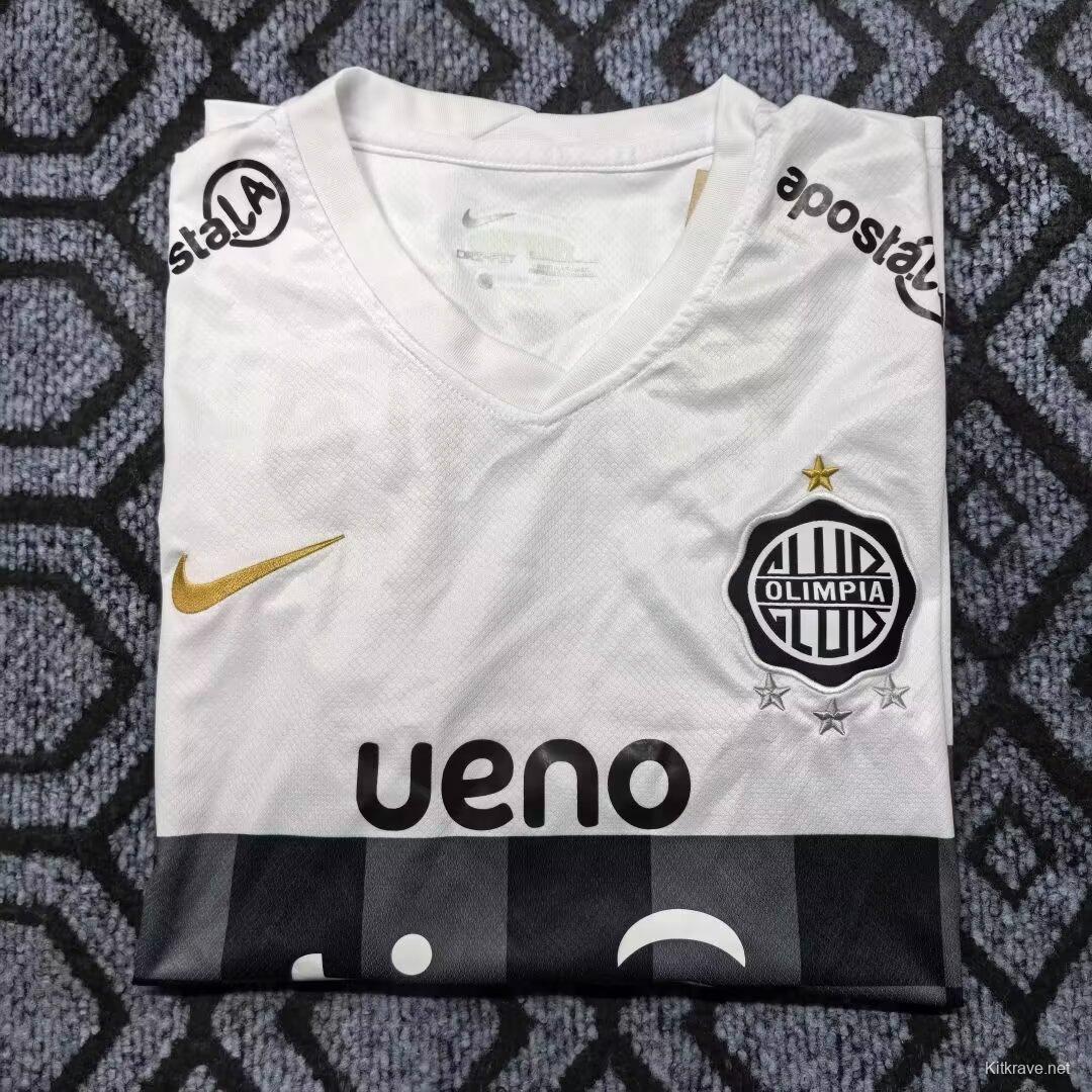 26/27 Olimpia Home White with Black Checkered Panel Jersey