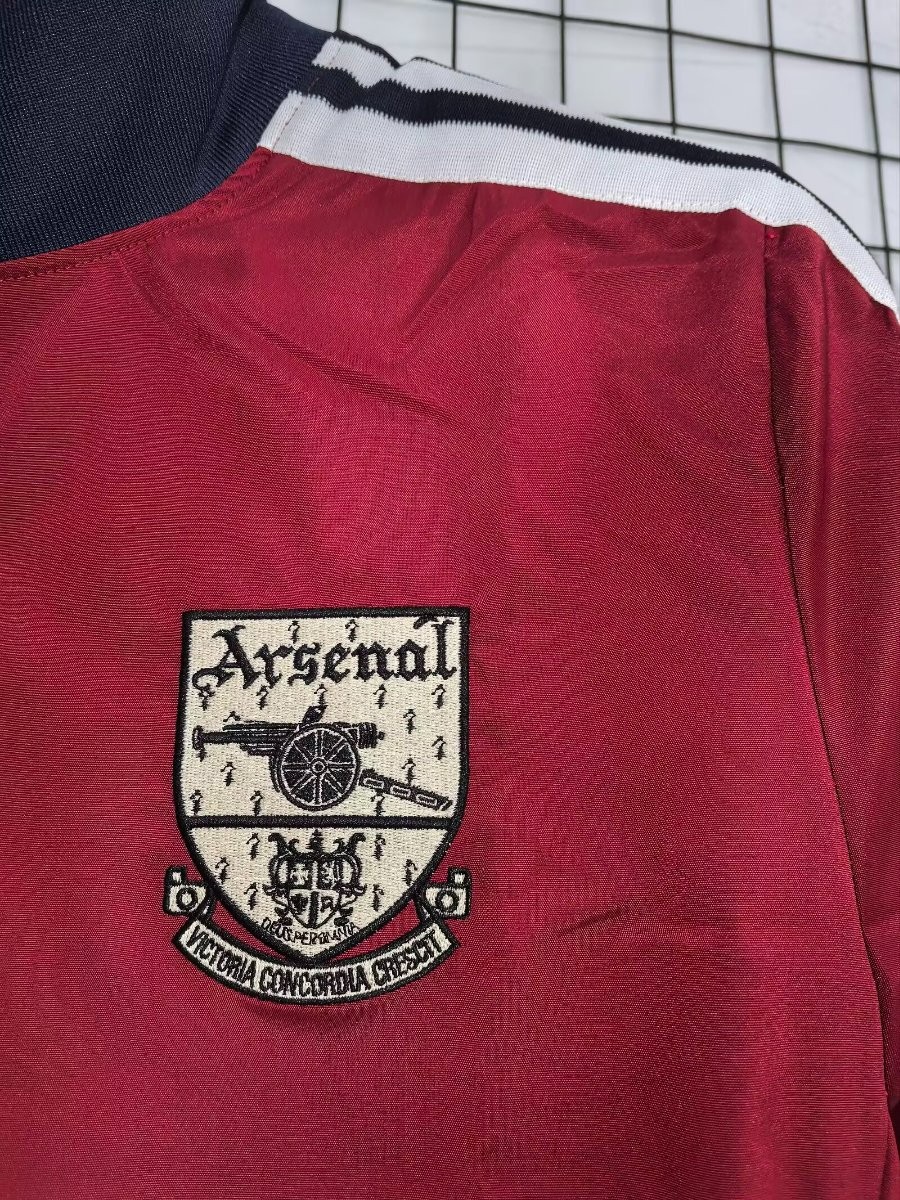 26/27 Arsenal Track Jacket Burgundy Black Full Zipper Windbreaker