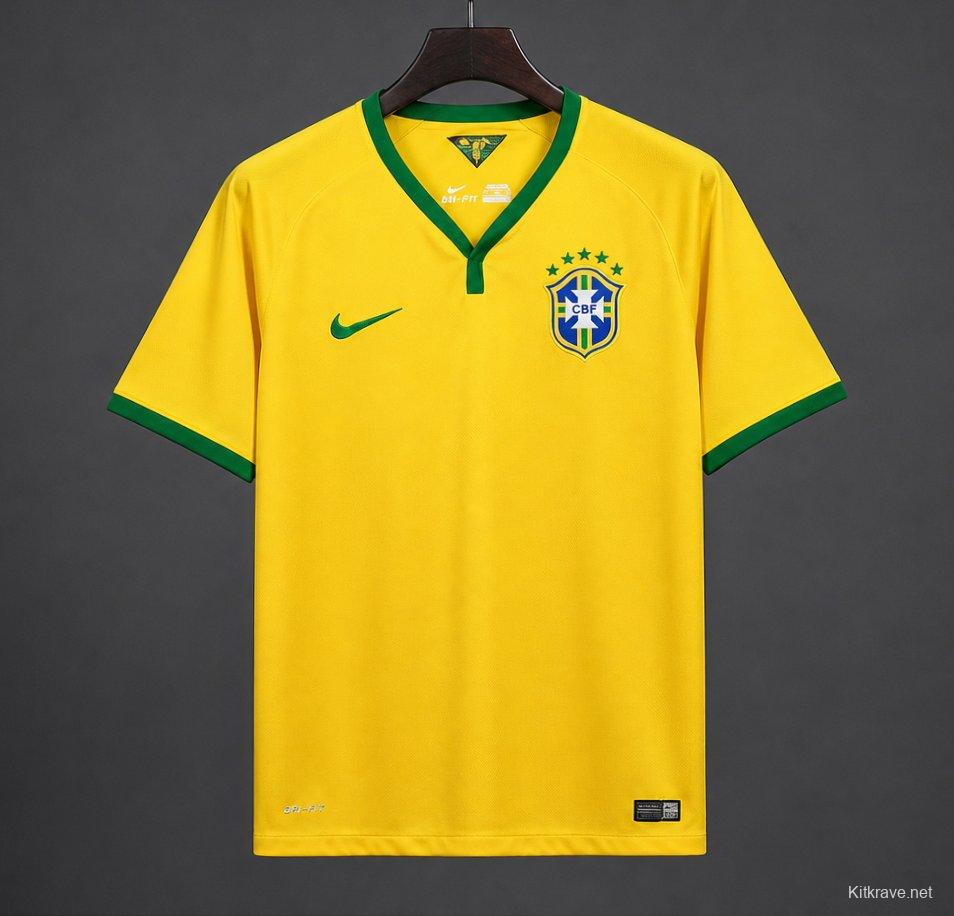 Retro 2014 Brazil Home Jersey