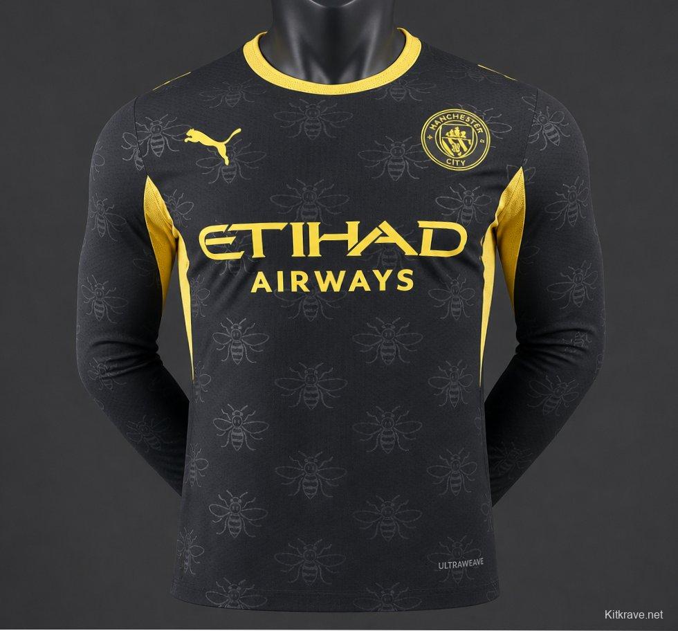 Player Version 26/27 Manchester City Away Black Long Sleeve Jersey