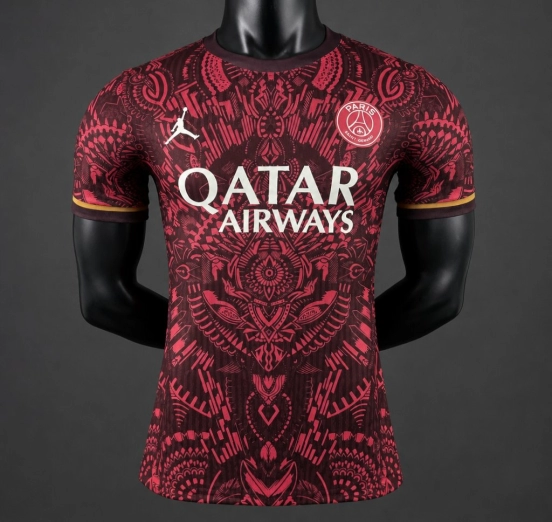 Player Version 26/27 Paris Saint-Germain Dark Red with Tribal Pattern Special Edition Jersey