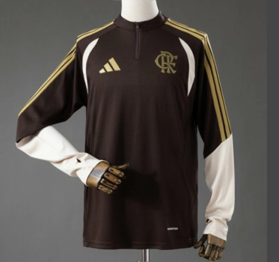 26/27 Flamengo Long Sleeved Training Jersey Uniform Brown