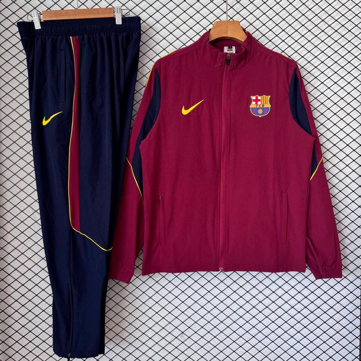 26/27 Barcelona Burgundy & Navy Training Tracksuit