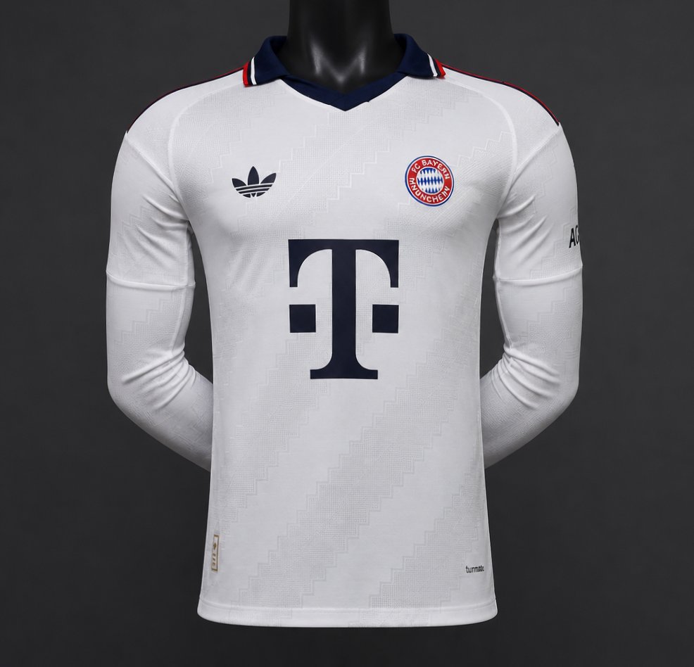 Player Version 26/27 Bayern Munich Away White Long Sleeve Jersey