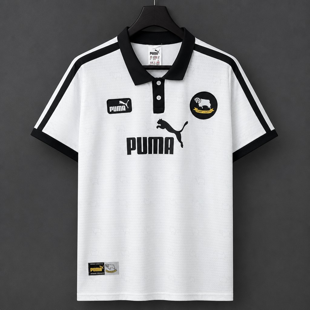 Retro 97/98 Derby County Home White Jersey