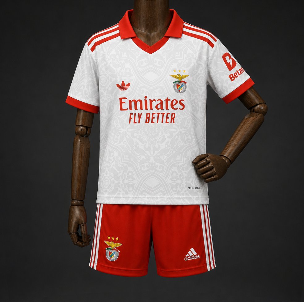 26/27 Kids Benfica Away Kits Jersey