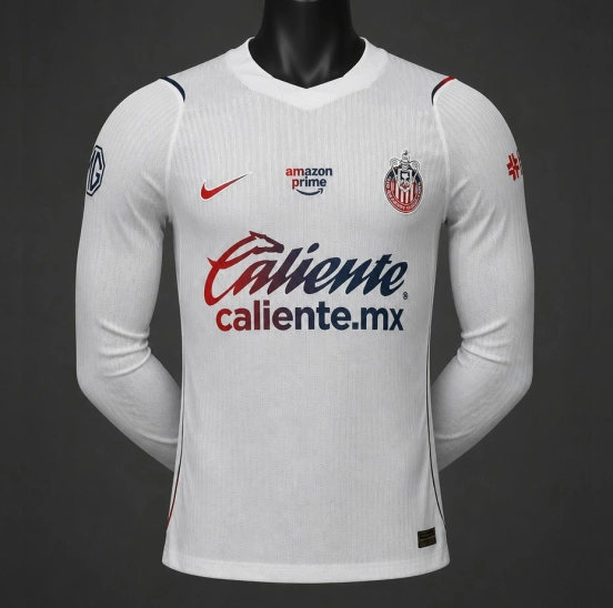 Player Version 26/27 Chivas Away White Long Sleeve Jersey