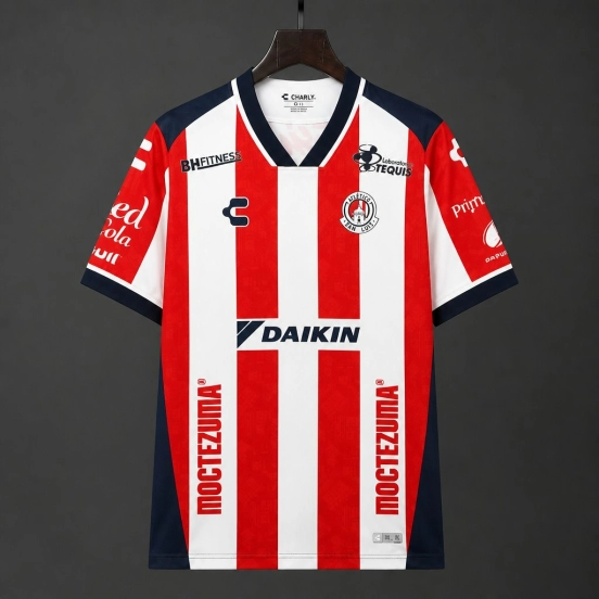 26/27 Club Atlético de San Luis Home Red/White Vertical Stripes Jersey