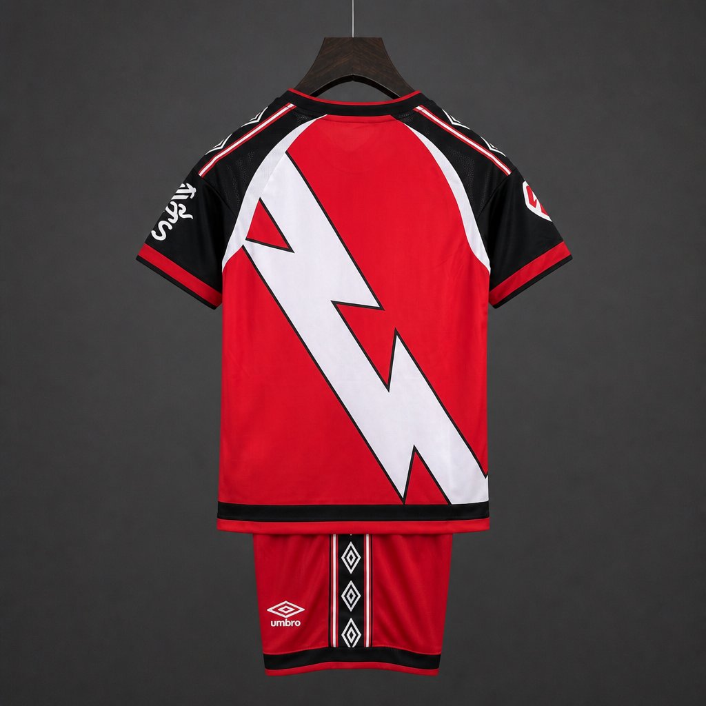 26/27 Kids Rayo Vallecano Away Red Jersey Kit