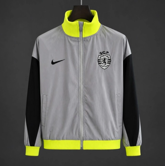 26/27 Sporting CP Lisbon Grey Full Zipper Windbreaker
