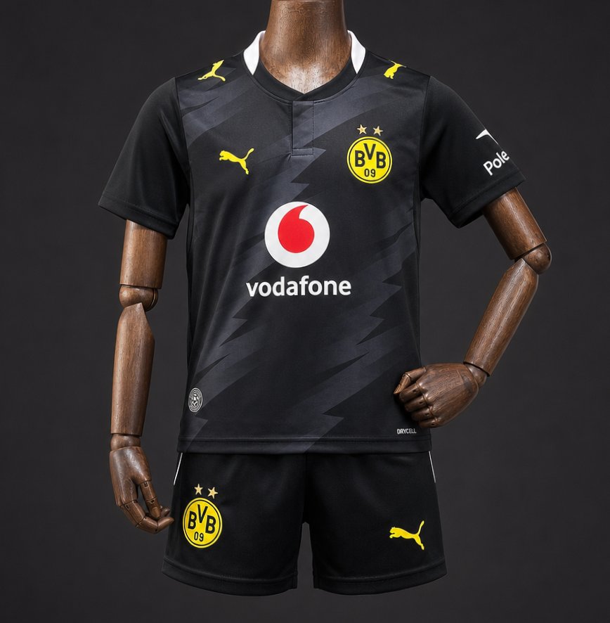 26/27 Kids BVB Dortmund Away Black Jersey
