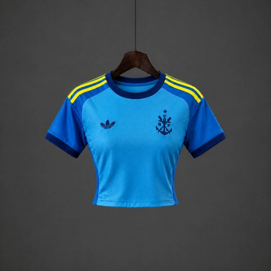 26/27 Flamengo Blue Goalkeeper 3 Women Crop Jersey