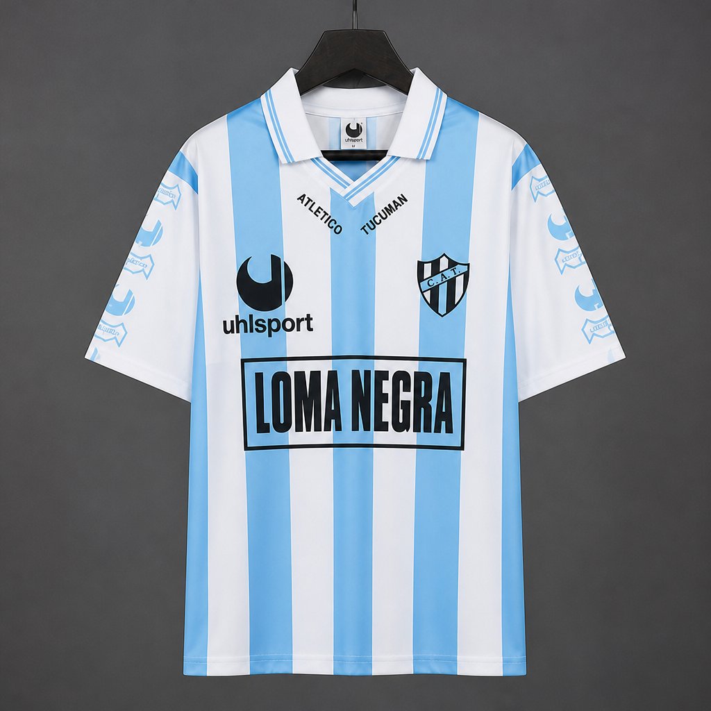 Retro 92/94 Atletico Tucuman Home White/Blue Stripes Jersey