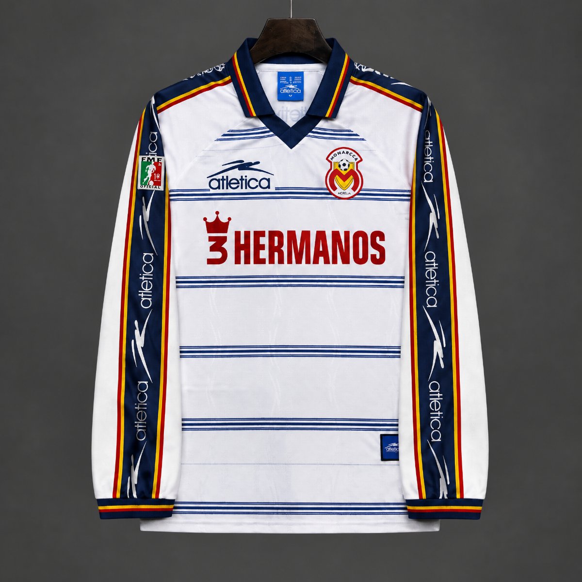 Retro 99/00 Monarcas Morelia  Away Long Sleeve White Jersey